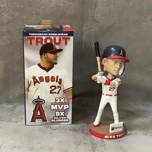 NIB Mike Trout Throwback Bobblehead Anaheim Angels 7/27/24